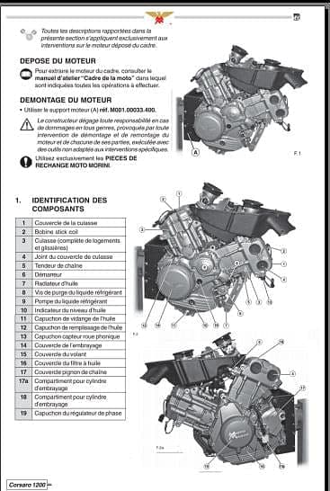 Manuel d'atelier Morini Corsaro 1200 Français { {{ Docautomoto }}