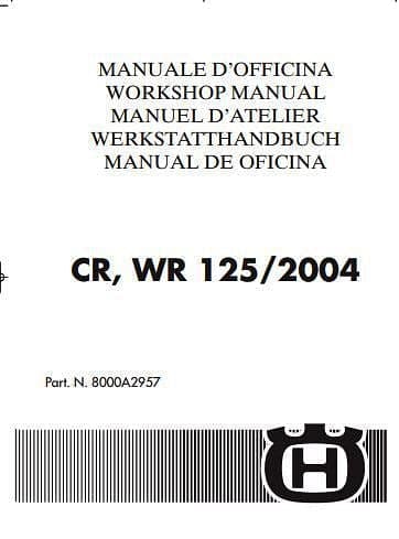 manuel d'atelier Husqvarna 125 CR WR 2004 WRE 2006 { {{ Docautomoto }}