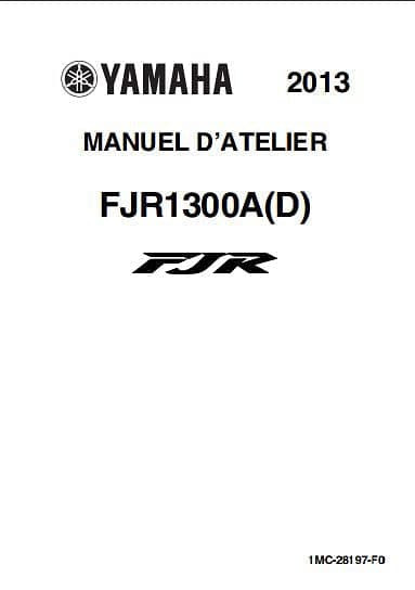 manuel d'atelier Yamaha 1300 FJR 2013 { {{ Docautomoto }}