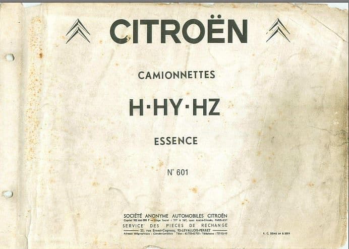 Manuels d'atelier Citroën HY { {{ Docautomoto }}