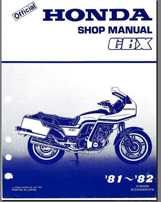 manuels d'atelier Honda 1000 CBX tous modèles { {{ Docautomoto }}