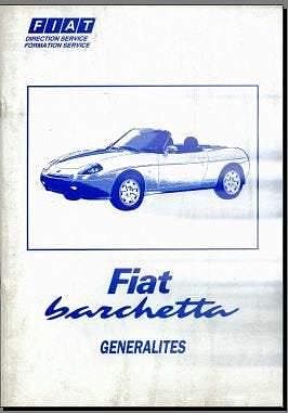 Manuel d'atelier Fiat Barchetta en français 750 pages { {{ Docautomoto }}