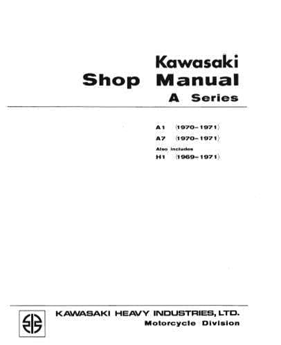 Manuels d'atelier Kawasaki A1 A7 S1 S2 s3 H1 h2 H2R AUTHENTIQU'ERE