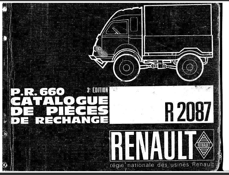 Manuels d'atelier et de réparation Renault r 2087 et Goelette { {{ Docautomoto }}
