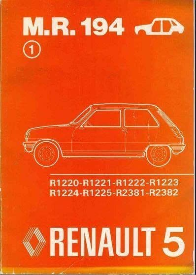 Manuels d'atelier Renault 5 dont Alpine et Alpine Turbo { {{ Docautomoto }}