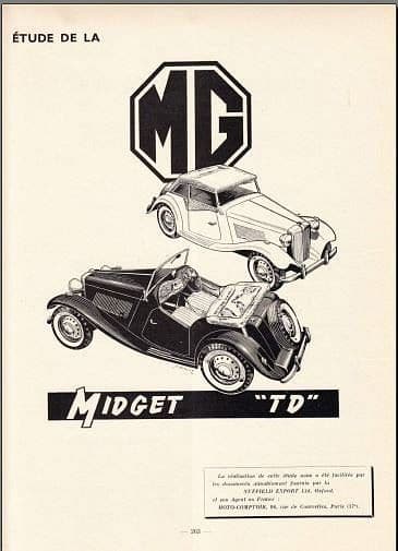 revue technique MG TD 26 pages { {{ Docautomoto }}
