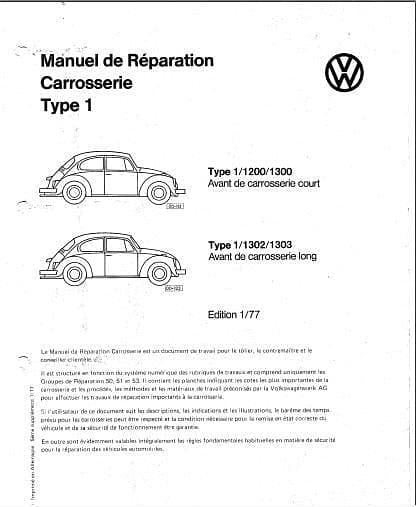 Manuels d'atelier Volkswagen Coccinelle { {{ Docautomoto }}