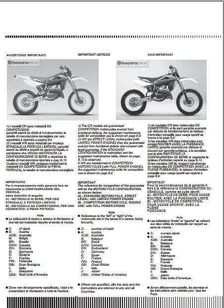Manuel d'atelier Husqvarna 125 2008 { {{ Docautomoto }}