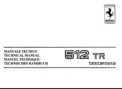 Manuel d'atelier Ferrari Testarossa multilingue 1200 pages { {{ Docautomoto }}