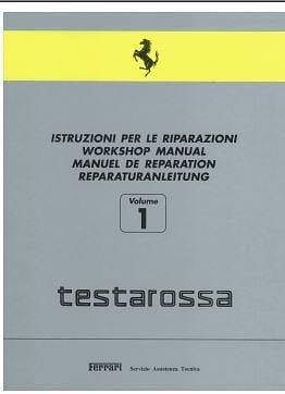 Manuel d'atelier Ferrari Testarossa multilingue 1200 pages { {{ Docautomoto }}