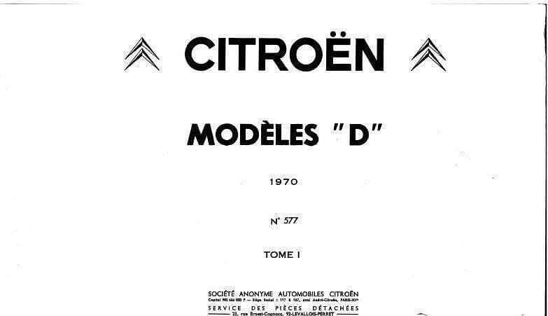 manuels d'atelier Citroën DS 21 DS 20 DS23 1966 à 1975 { {{ Docautomoto }}