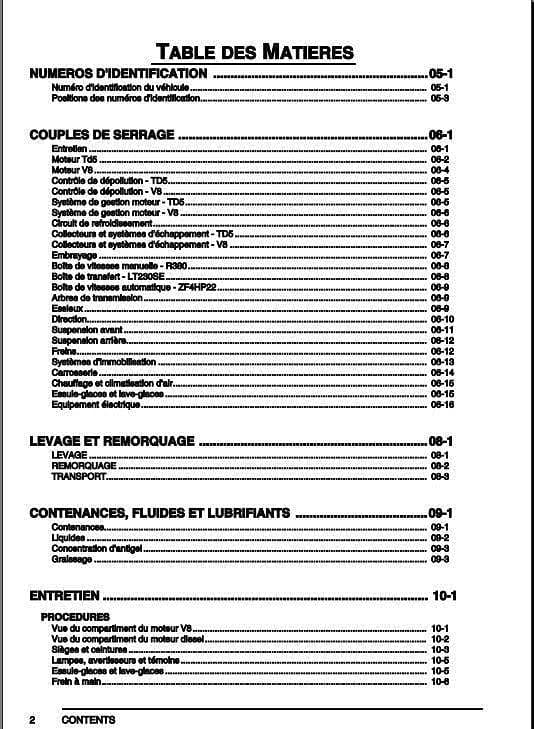 Manuels d'atelier Land Rover Discovery 1 en français { {{ Docautomoto }}