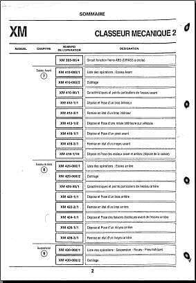 Manuels d'atelier Citroën XM séries 1 et 2 { {{ Docautomoto }}