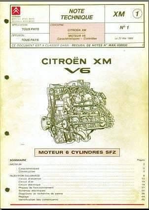 Manuels d'atelier Citroën XM séries 1 et 2 { {{ Docautomoto }}