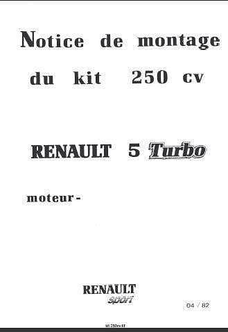Manuels d'atelier et de réparation Renault 5 Turbo { {{ Docautomoto }}