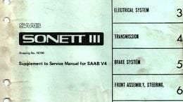 Manuel d'atelier Saab 95 96 Sonnett V4 { {{ Docautomoto }}