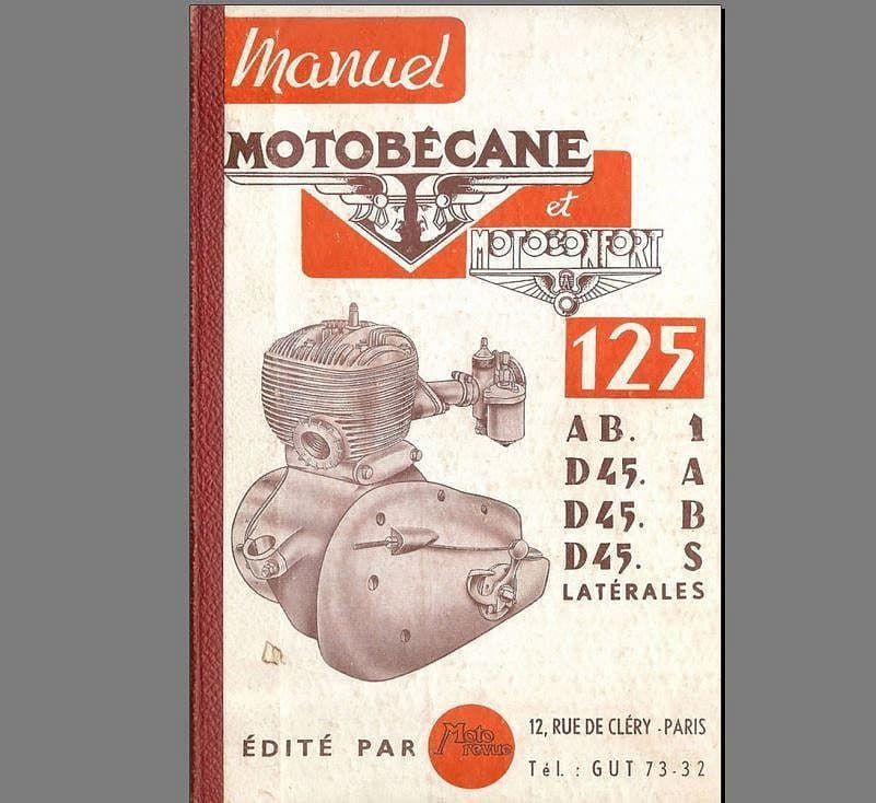 Manuels d'atelier 125 et 175 Motobécane 4 Temps latérale et culbutées années 50 { {{ Docautomoto }}