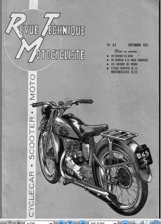 Manuels d'atelier 125 et 175 Motobécane 4 Temps latérale et culbutées années 50 { {{ Docautomoto }}