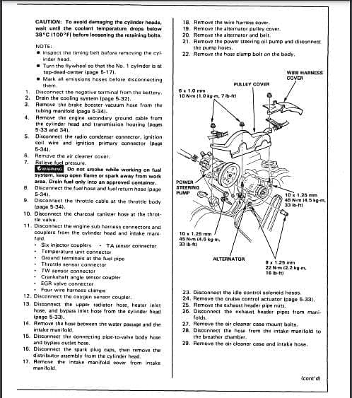 Manuels d'atelier Honda Legend 1988 1990 { {{ Docautomoto }}