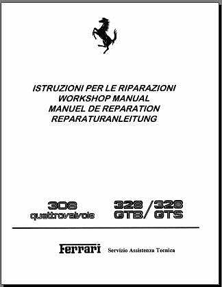 manuel d'atelier Ferrari 308 328 { {{ Docautomoto }}