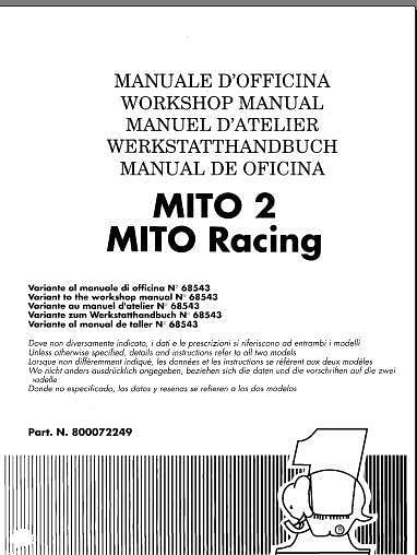 Manuel d'atelier et de réparation Cagiva Mito 650 pages { {{ Docautomoto }}