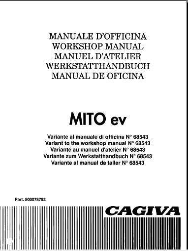 Manuel d'atelier et de réparation Cagiva Mito 650 pages { {{ Docautomoto }}