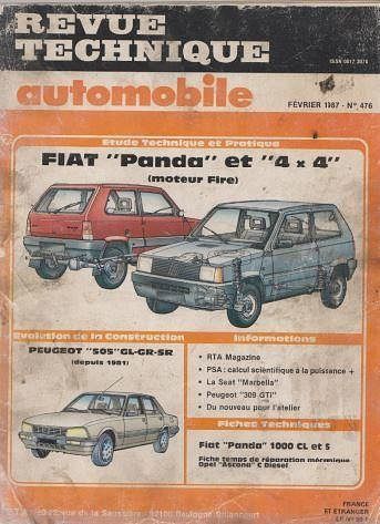 Manuel d'atelier Fiat Panda 1 et 4x4 { {{ Docautomoto }}