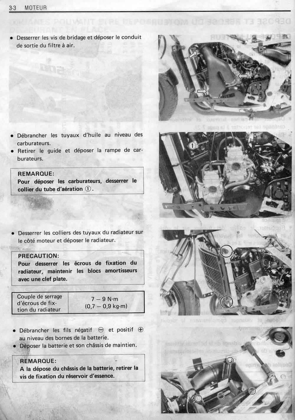 Manuel d'atelier Suzuki 500 RG en Français { {{ Docautomoto }}