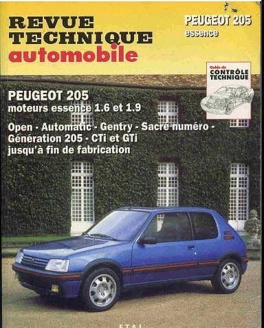 Manuels de réparation Peugeot 205 ts modèles dont GTI Rallye { {{ Docautomoto }}