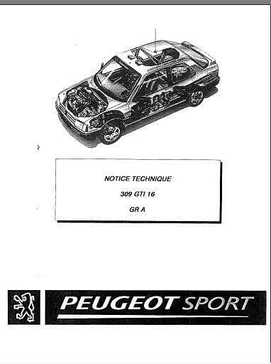 manuels d'atelier Peugeot 309 GTI 16 405 Mi16 { {{ Docautomoto }}