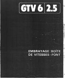 Manuels d'atelier Alfa Roméo GTV et GTV6 { {{ Docautomoto }}