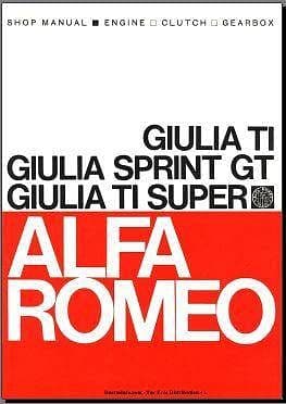 manuels d'atelier Alfa Roméo giulia, 1750 berlina Gt veloce en anglais { {{ Docautomoto }}