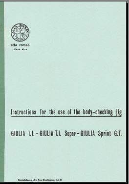 manuels d'atelier Alfa Roméo giulia, 1750 berlina Gt veloce en anglais { {{ Docautomoto }}