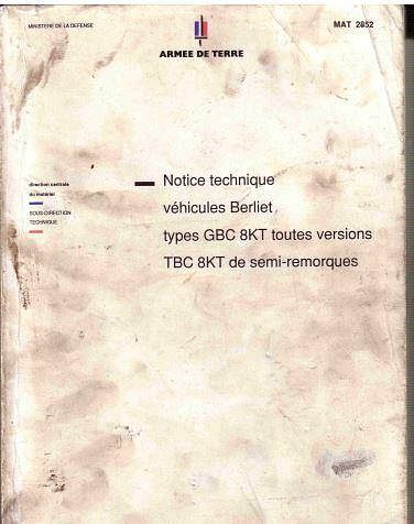 Manuel d'atelier Berliet GBC 8KT { {{ Docautomoto }}