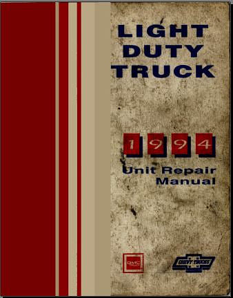 Manuel d'atelier Chevrolet Gmc pick ups et vans 1994 { {{ Docautomoto }}