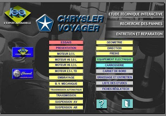manuel d atelier Chrysler Voyager 1989 1995 { {{ Docautomoto }}