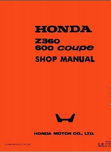 Manuel d'atelier Honda Z 360 600 { {{ Docautomoto }}