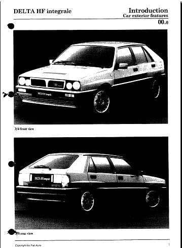 Manuel d'atelier Lancia Delta 4WD integrale HF { {{ Docautomoto }}