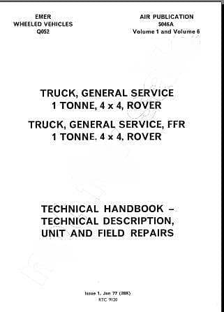 manuel d'atelier land Rover 101 FC (cabine avancée) { {{ Docautomoto }}