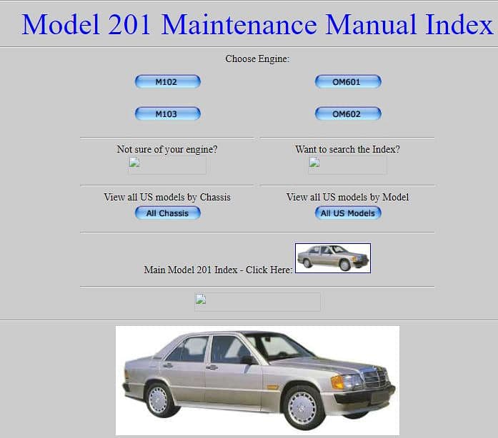 Manuel d'atelier Mercedes 190 W201 { {{ Docautomoto }}