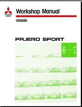 manuel d'atelier Mitsubishi Pajero Sport 99 2002 AUTHENTIQU'ERE