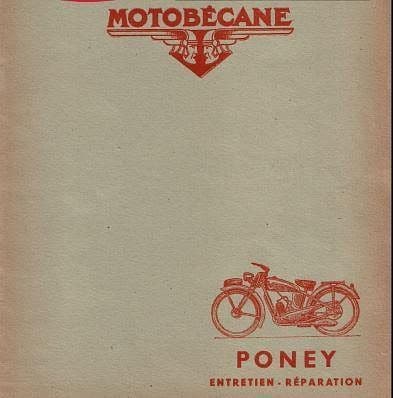 manuel d'atelier Motobécane poney { {{ Docautomoto }}