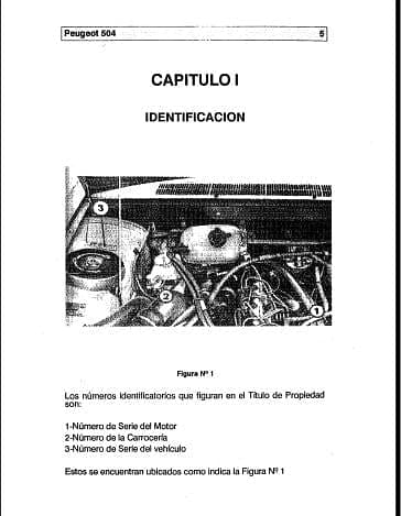 manuel d'atelier peugeot 504 diesel en espagnol { {{ Docautomoto }}