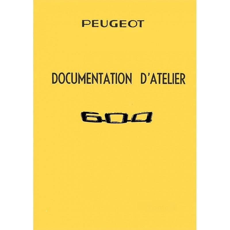 Manuel d'atelier Peugeot 504 CC V6 et 604 V6 SL TI 4 et 5 vitesses { {{ Docautomoto }}