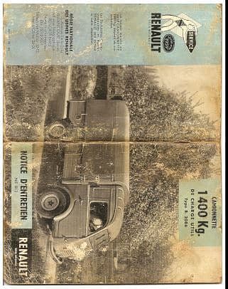 Manuels d'atelier et de réparation Renault r 2087 et Goelette { {{ Docautomoto }}
