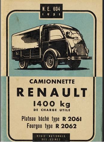 Manuels d'atelier et de réparation Renault r 2087 et Goelette { {{ Docautomoto }}