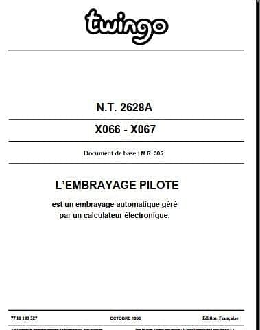 Manuels d'atelier Renault Twingo 1 { {{ Docautomoto }}