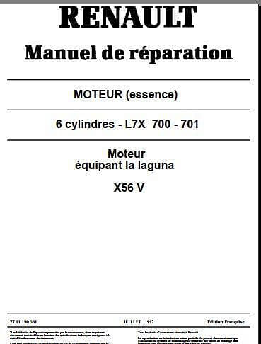manuel d'atelier moteur V6 3L Peugeot Renault Citroën { {{ Docautomoto }}
