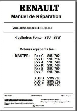 Manuel d'atelier Renault Master 2 95 2002 AUTHENTIQU'ERE