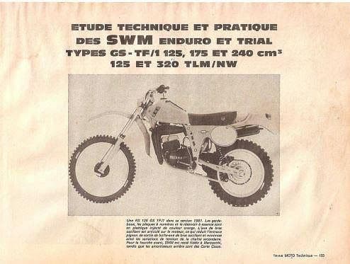 Manuel d'atelier SWM Rotax 125 240 320 trial et enduro { {{ Docautomoto }}